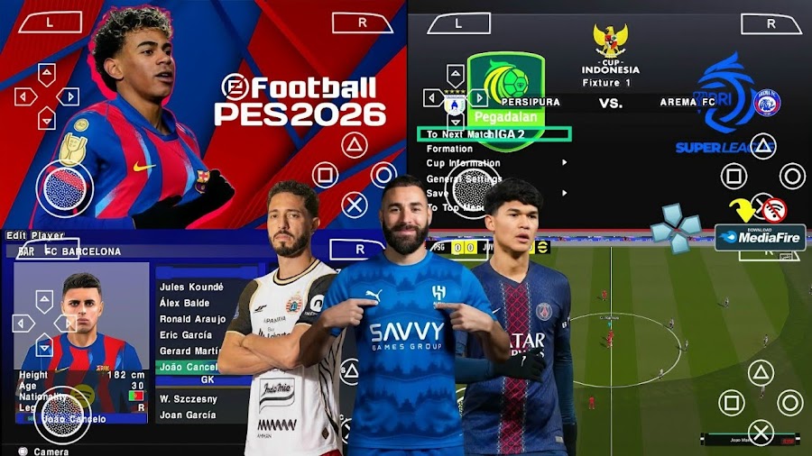 Download eFootball PES 2026 PPSSPP ISO Android Offline